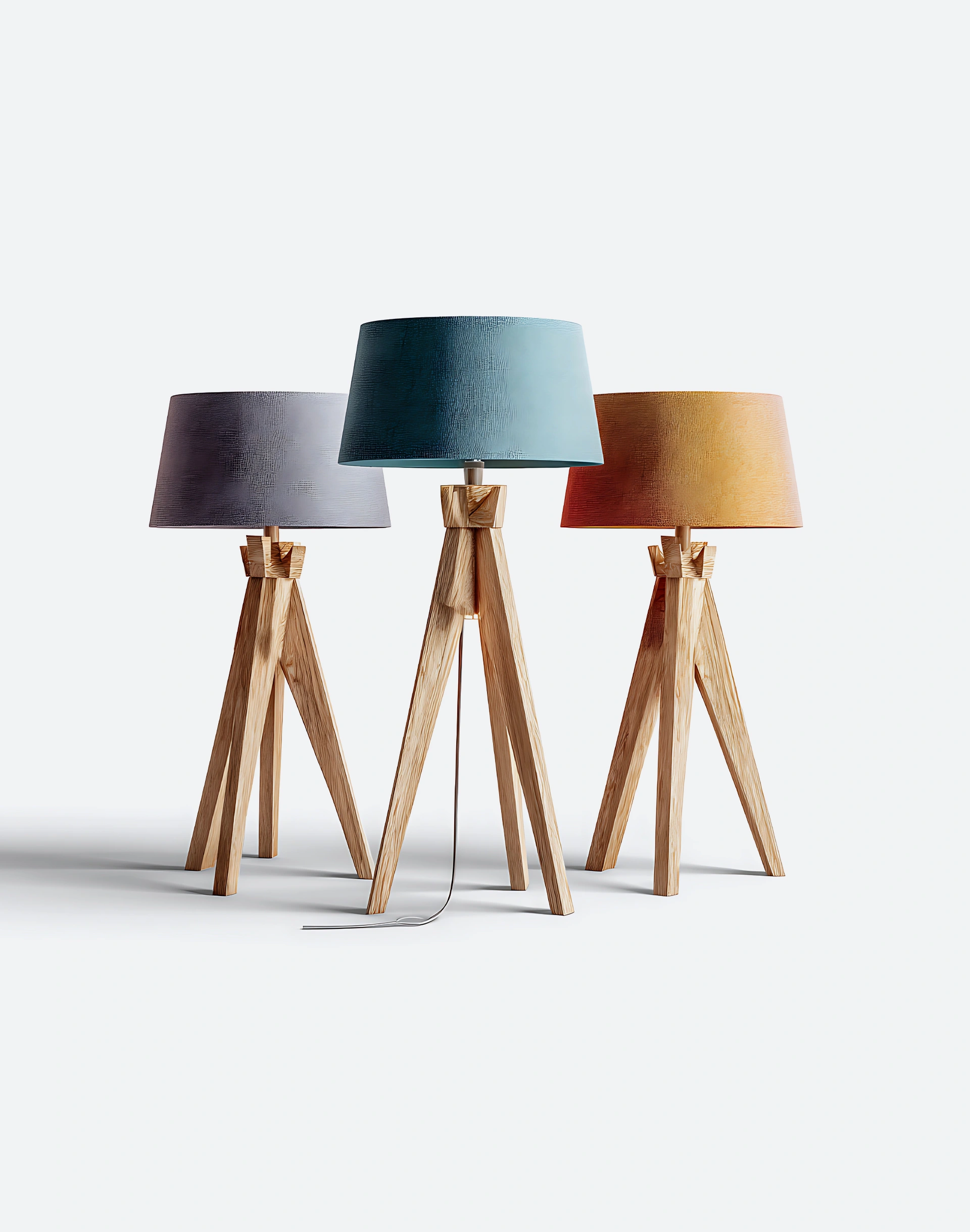 Modern wooden tripod floor lamps Modern wooden tripod floor lamps