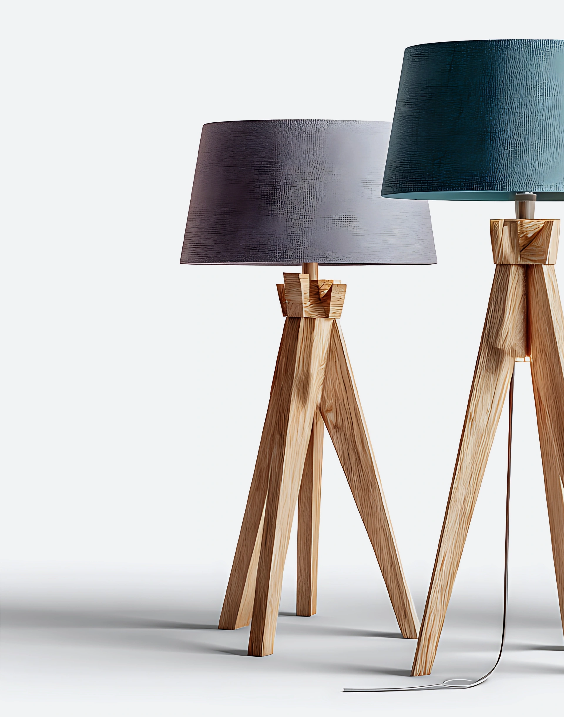 Modern wooden tripod floor lamps Modern wooden tripod floor lamps